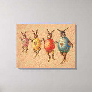 Toile Lapin de Pâques Œufs Dansants