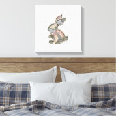 Toile Lapin Drôle Crochet Patchwork Camo Lapin Heureux E (Insitu(Chambre))