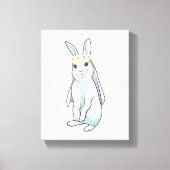 Toile Lapin en mariée avec couronne de fleurs (Recto)