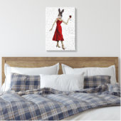 Toile Lapin en robe rouge (Insitu(Chambre))