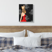 Toile Lapin en robe rouge (Insitu(Chambre))