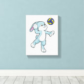 Toile Lapin en sport avec volleyball (Insitu (Plancher de Bois))