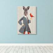 Toile Lapin Et Oiseau (Insitu (Plancher de Bois))