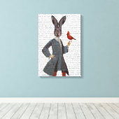 Toile Lapin et oiseau (Insitu (Plancher de Bois))