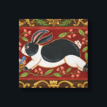Toile Lapin Folk<br><div class="desc">Obtenez cette oeuvre d'art moderne aujourd'hui avec un arrière - plan marron et rouge. Cette oeuvre d'art contient un lapin noir et blanc qui semble courir. Les détails de cette image sont très nets et très vifs. C'est une oeuvre d'art contemporain qui conviendra parfaitement à tous les thèmes folkloriques que...</div>