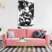 Toile lapin guitare (Insitu(Salon))