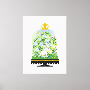 Toile Lapin lapin botanique Cloche 1