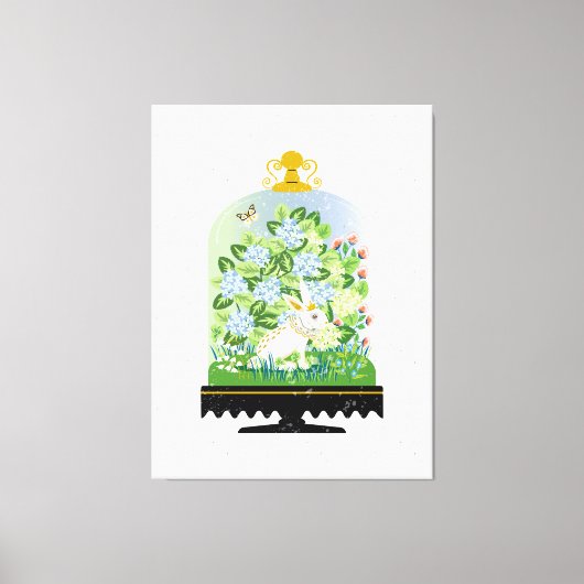 Toile Lapin lapin botanique Cloche 1 (Recto)