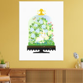 Toile Lapin lapin botanique Cloche 1 (Insitu(Salon))