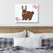 Toile Lapin mignon avec des fleurs (Insitu(Chambre))