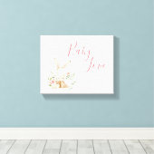 Toile Lapin rose animal lapin (Insitu (Plancher de Bois))