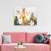 Toile Lapins chanceux (Insitu(Salon))