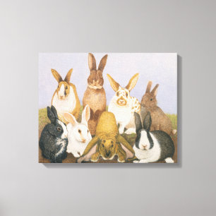 Toile Lapins chanceux