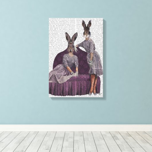 Toile Lapins en pourpre (Insitu (Plancher de Bois))