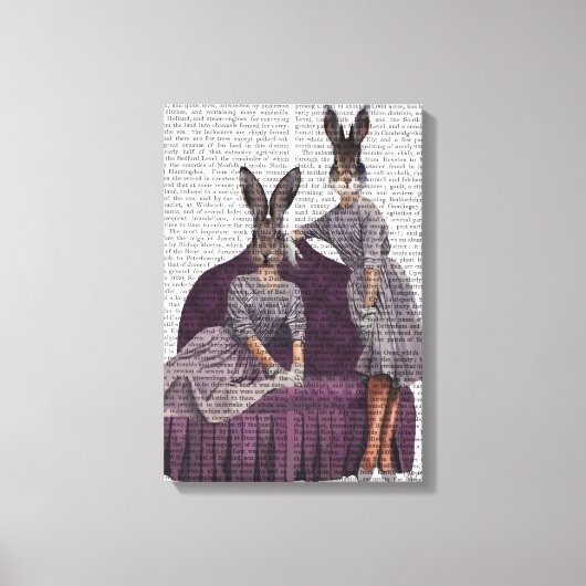 Toile Lapins en pourpre (Recto)