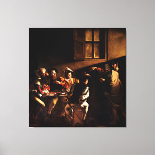 Toile L'appel de saint Matthieu par Caravaggio (1600)