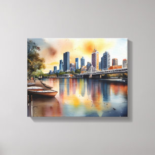 Toile L'aquarelle de Brisbane
