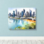 Toile L'aquarelle de Brisbane (Insitu (Plancher de Bois))