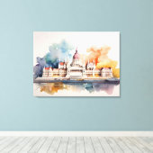 Toile L'aquarelle de Budapest (Insitu (Plancher de Bois))