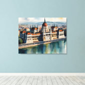 Toile L'aquarelle de Budapest (Insitu (Plancher de Bois))