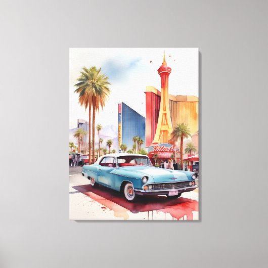 Toile L'aquarelle de Las Vegas (Recto)