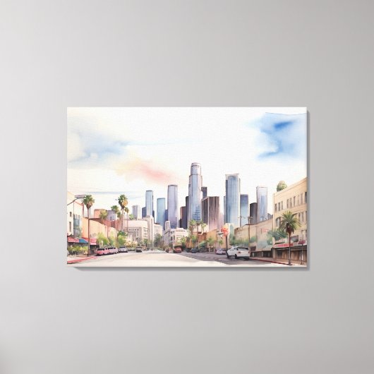 Toile L'aquarelle de Los Angeles (Recto)