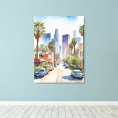 Toile L'aquarelle de Los Angeles (Insitu (Plancher de Bois))