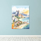 Toile L'aquarelle de Rio de Janeiro (Insitu (Plancher de Bois))