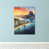 Toile L'aquarelle de Rio de Janeiro (Insitu (Plancher de Bois))