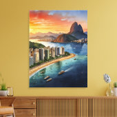 Toile L'aquarelle de Rio de Janeiro (Insitu(Salon))