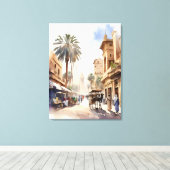 Toile L'aquarelle du Caire (Insitu (Plancher de Bois))