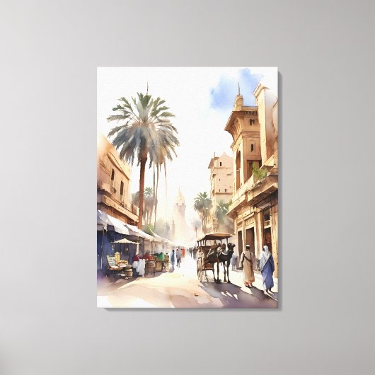 Toile L'aquarelle du Caire (Recto)