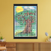 Toile L'arbre de pommier en pixels (Insitu(Salon))