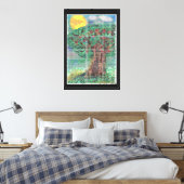 Toile L'arbre de pommier en pixels (Insitu(Chambre))
