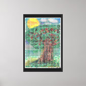 Toile L'arbre de pommier en pixels (Recto)