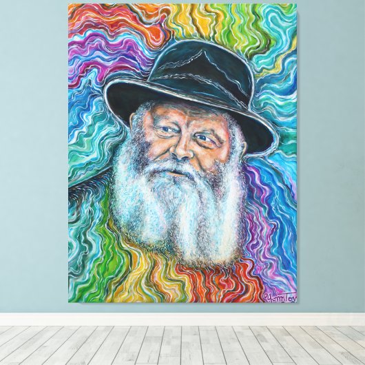 Toile L'arc-en-ciel Lubavitcher Rebbe Rebbe (Insitu (Plancher de Bois))