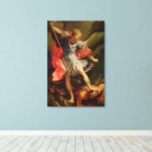 Toile L'archange Michael vaincre Satan (Insitu (Plancher de Bois))
