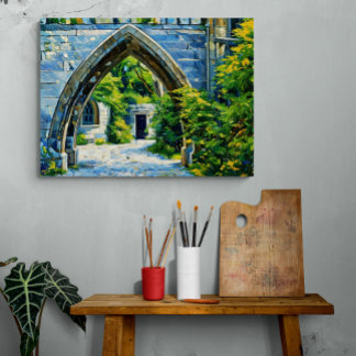 Toile L'Arche enchantée vers un jardin caché