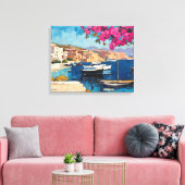 Toile Large mer Méditerranée Tranquil Harbour (Insitu(Salon))