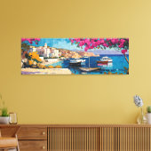 Toile Large mer Méditerranée Tranquil Harbour (Insitu(Salon))