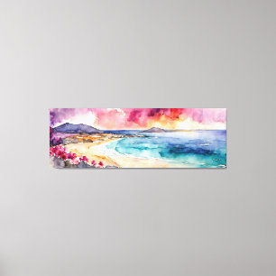Toile Large Mer Méditerranée violet Serenity