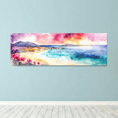 Toile Large Mer Méditerranée violet Serenity (Insitu (Plancher de Bois))