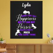 Toile L'argent peut acheter des chevaux violet personnal (Insitu(Salon))