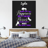 Toile L'argent peut acheter des chevaux violet personnal (Insitu(Chambre))