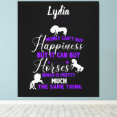 Toile L'argent peut acheter des chevaux violet personnal (Insitu (Plancher de Bois))