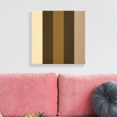 Toile Larges Bandes Verticales De Couleur Rétro Crème/Br (Insitu(Salon))