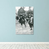 Toile L'arrivée de Stuyvesant à New Amsterdam (Insitu (Plancher de Bois))