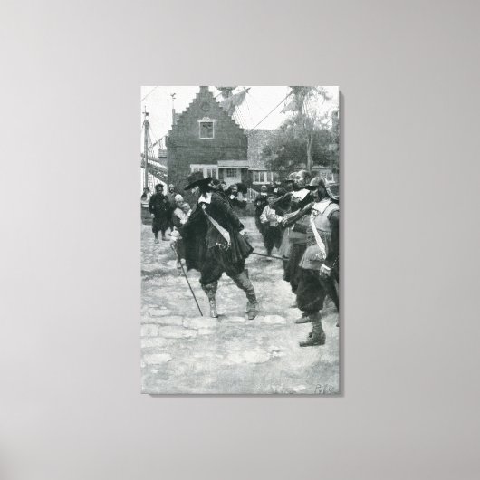 Toile L'arrivée de Stuyvesant à New Amsterdam (Recto)