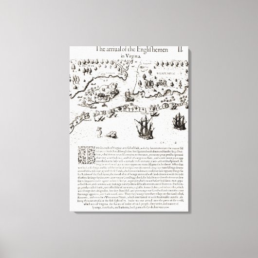 Toile L'arrivée des Anglais en Virginie (Recto)