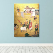 Toile L'arrivée des Portugais au Japon (Insitu (Plancher de Bois))